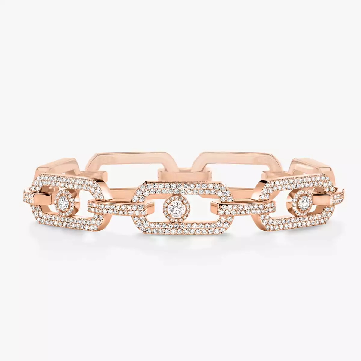 So Move XL PavÃ© -Pink Gold Diamond Bracelet