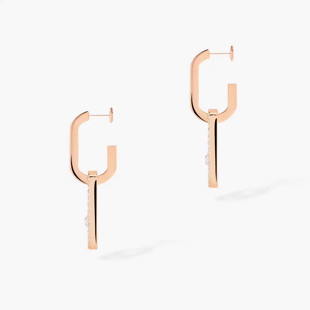 Move Link -Pink Gold Diamond Earrings
