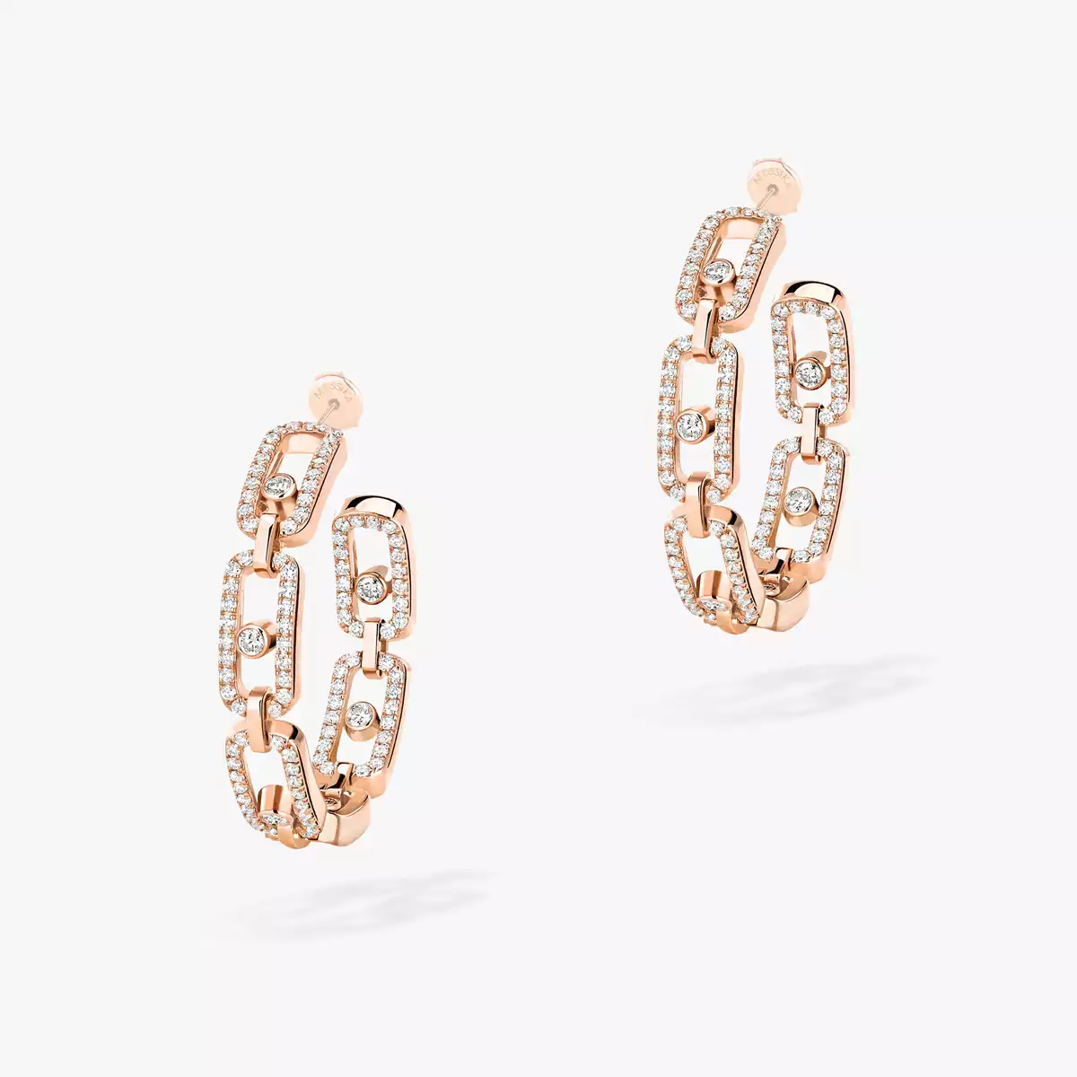Move Link SM Hoop Earrings -Pink Gold Diamond Earrings 1 120-move-link-sm-hoop-earrings-pink-gold-diamond-earrings-1.webp