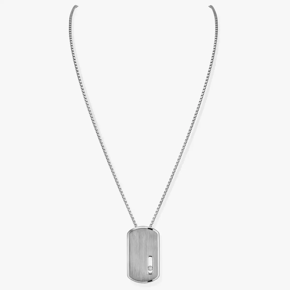 Move Titanium Natural LM Pendant Necklace -Natural Titanium Diamond Necklace