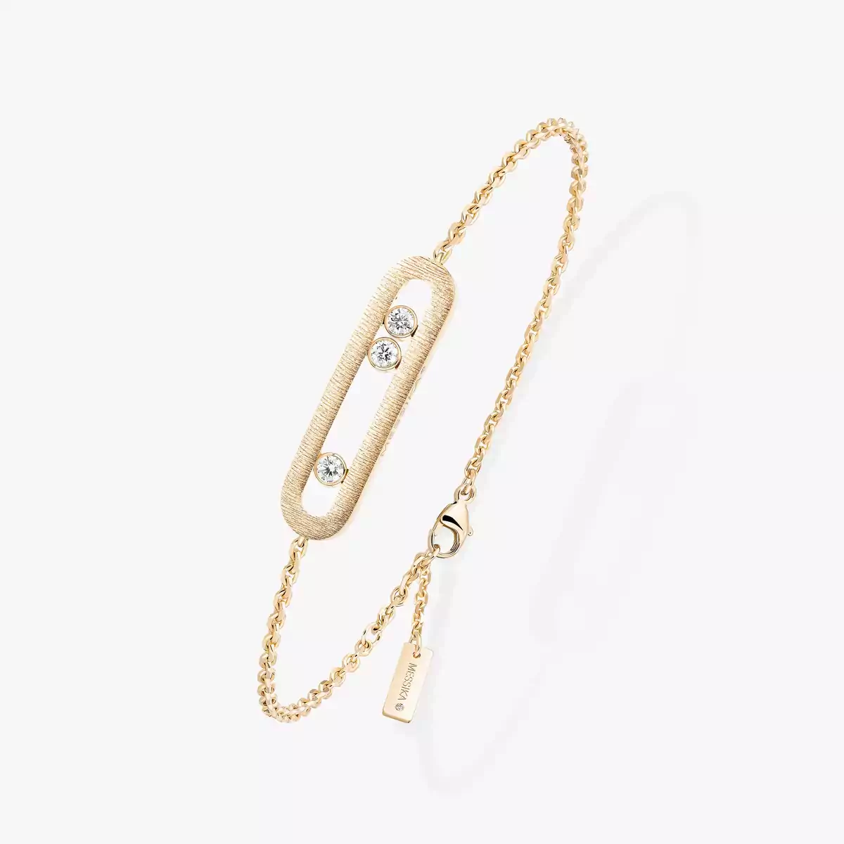 Move Classique CiselÃ© -Yellow Gold Diamond Bracelet