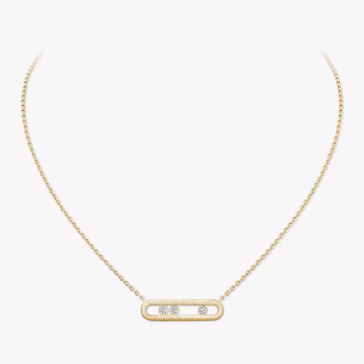 Move Classique Ciselé -Yellow Gold Diamond Necklace