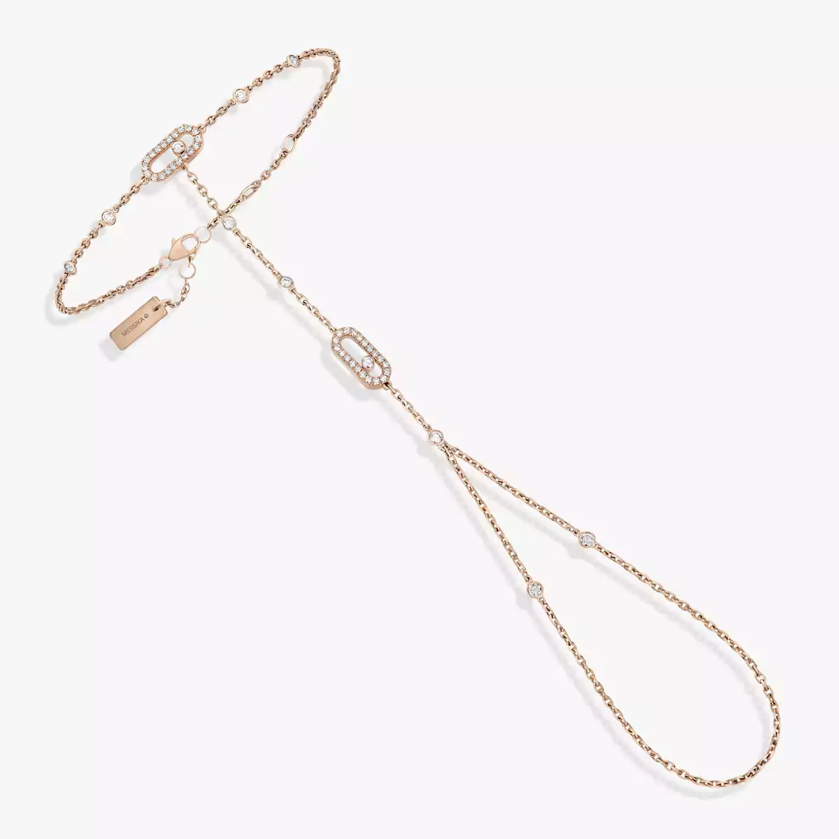 Move Uno Hand Bracelet -Pink Gold Diamond Bracelet