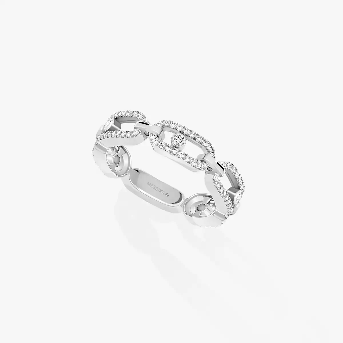 Move Link Multi PavÃ© -White Gold Diamond Ring