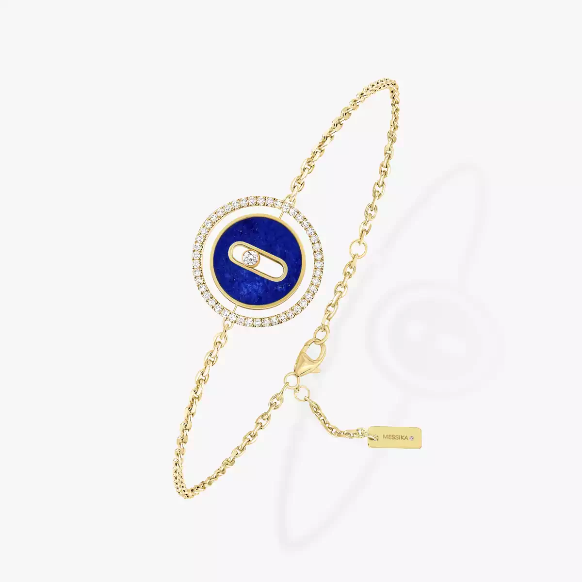 Lucky Move SM Lapis Lazuli -Yellow Gold Diamond Bracelet