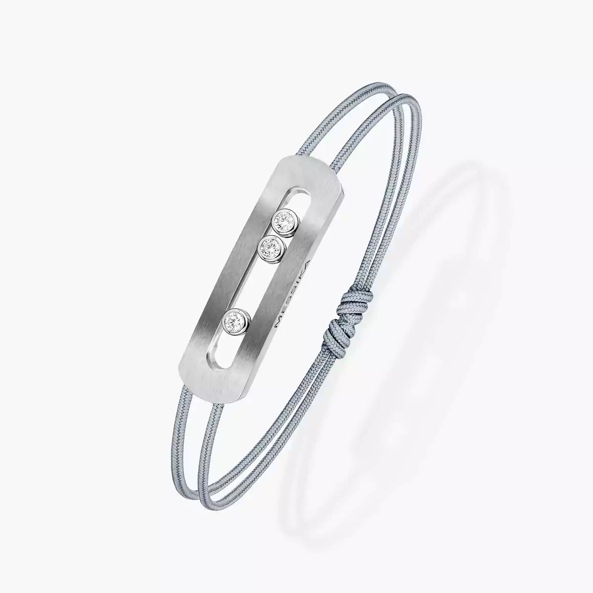 Move Titanium Natural Cord -Natural Titanium Diamond Bracelet