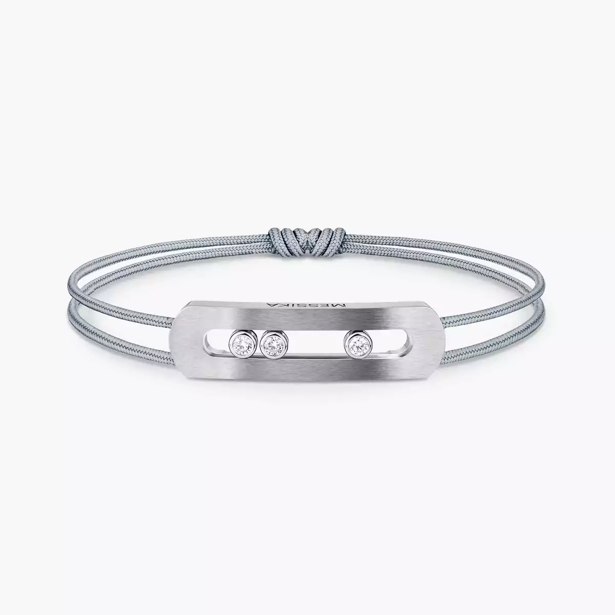 Move Titanium Natural Cord -Natural Titanium Diamond Bracelet