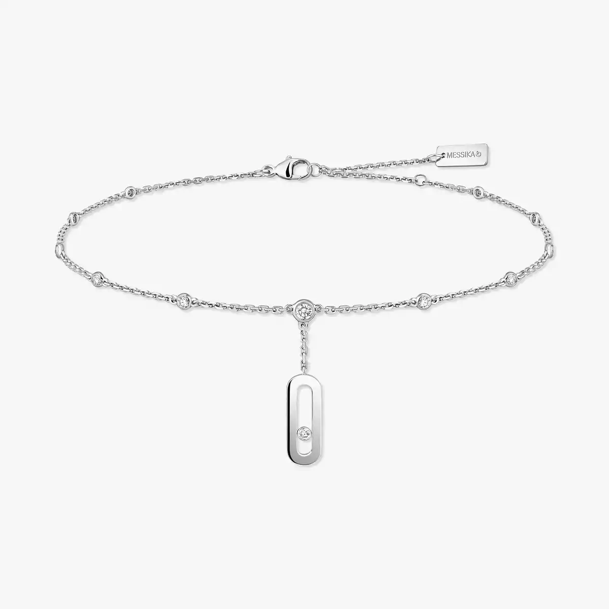 Move Uno Ankle Bracelet -White Gold Diamond Bracelet