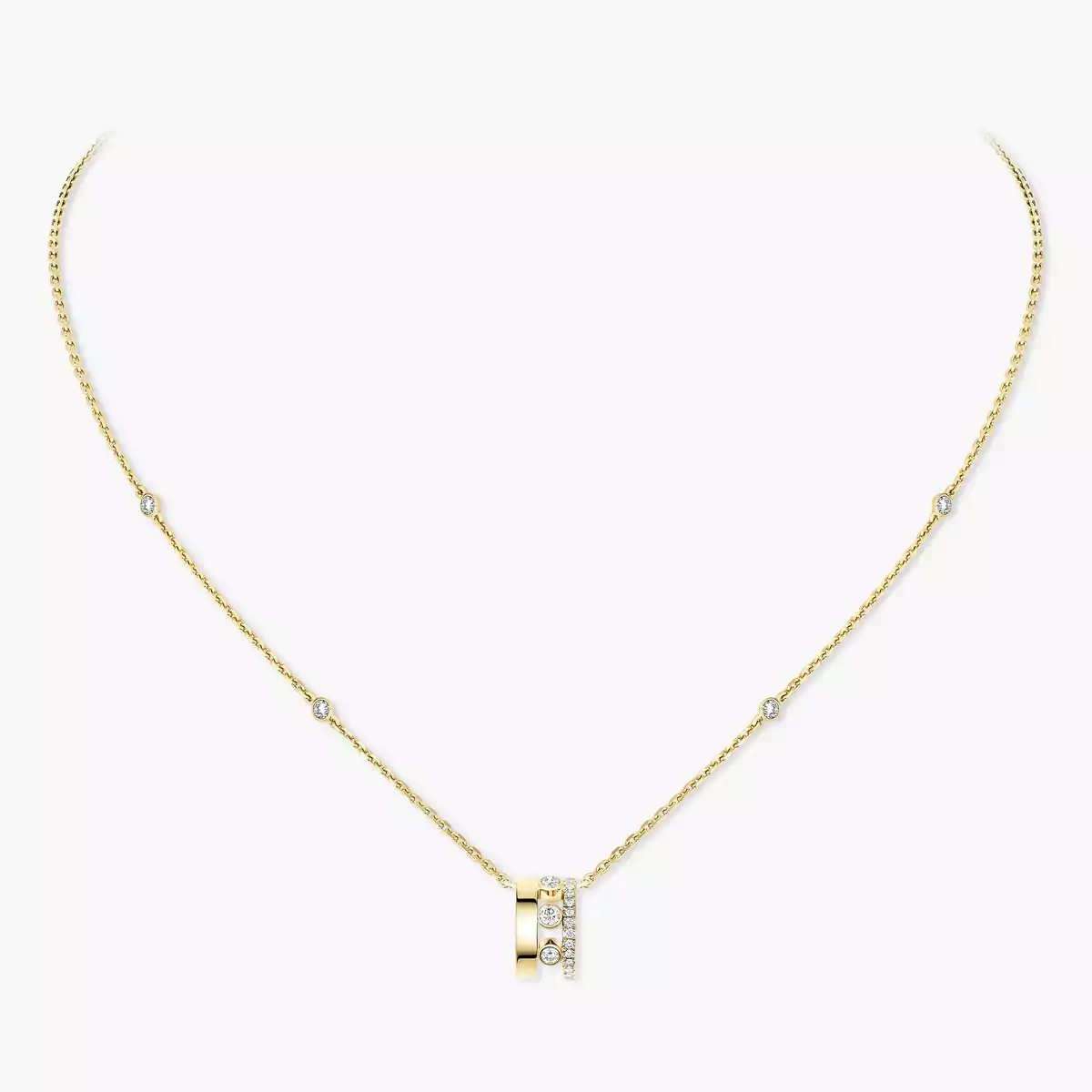 Move Romane Pendant-Yellow Gold Diamond Necklace