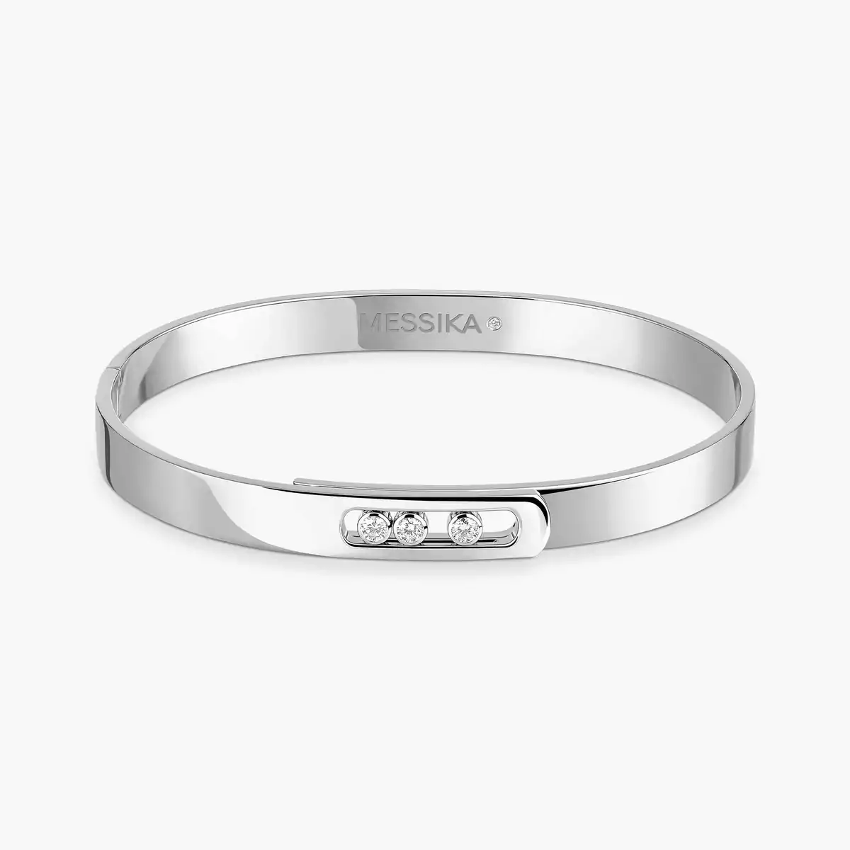 Move Noa Bangle-White Gold Diamond Bracelet