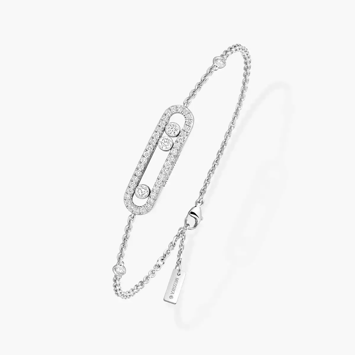 Baby Move PavÃ©-White Gold Diamond Bracelet
