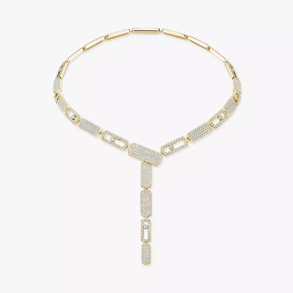 Imperial Move LM PavÃ© Tie Necklace -Yellow Gold Diamond Necklace