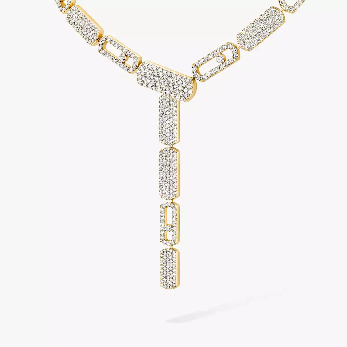 Imperial Move LM PavÃ© Tie Necklace -Yellow Gold Diamond Necklace