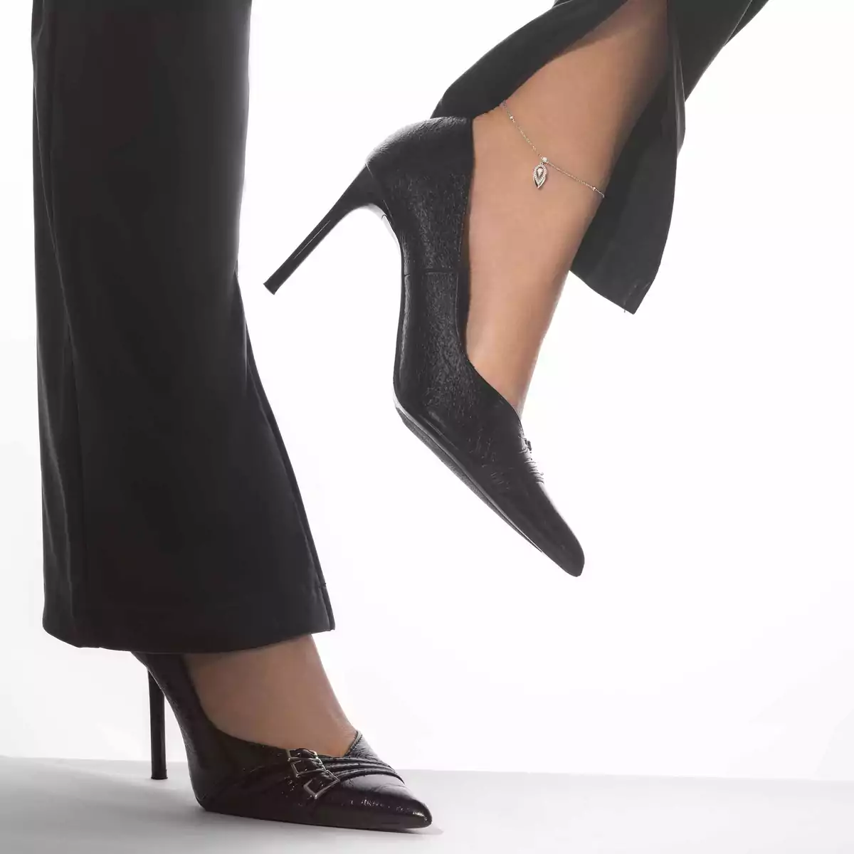 Fiery ankle bracelet -White Gold Diamond Bracelet