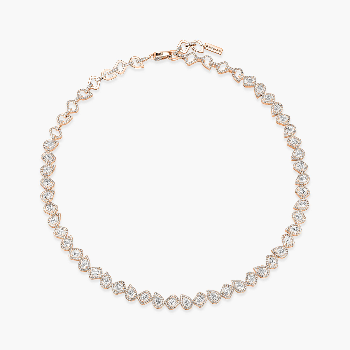 My Twin RiviÃ¨re -Pink Gold Diamond Necklace