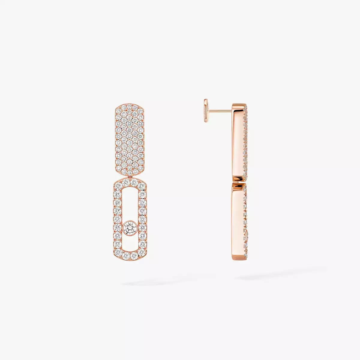 Imperial Move SM -Pink Gold Diamond Earrings