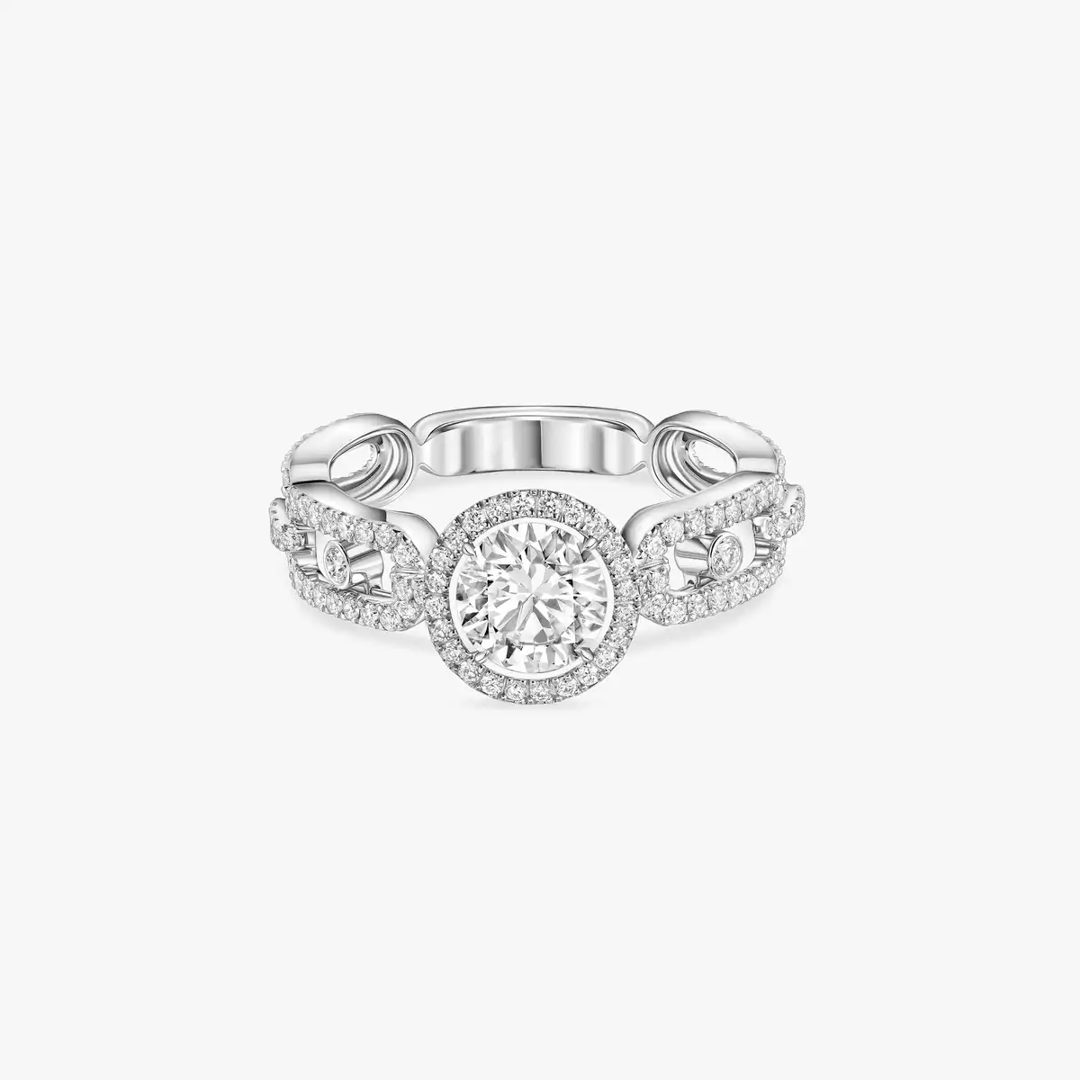 Move Link Solitaire 0.70ct -White Gold Diamond Ring