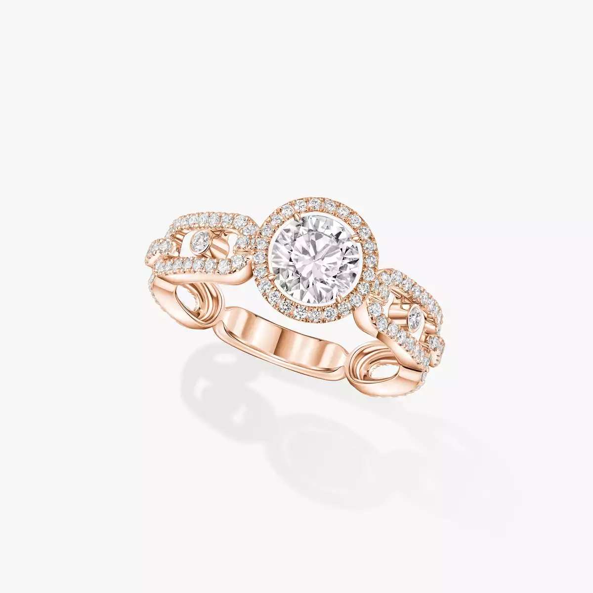 Move Link Solitaire 0.70ct -Pink Gold Diamond Ring