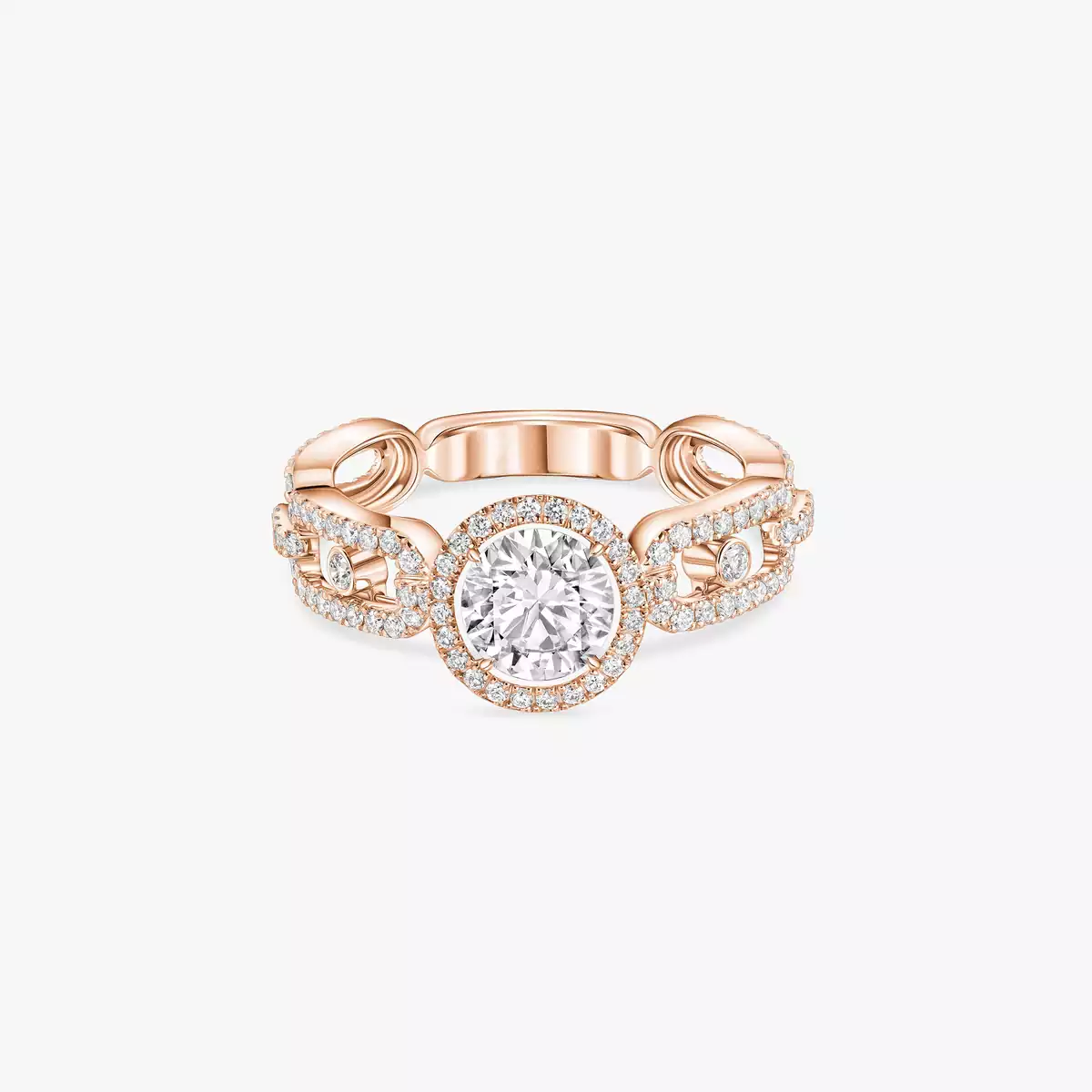 Move Link Solitaire 0.70ct -Pink Gold Diamond Ring