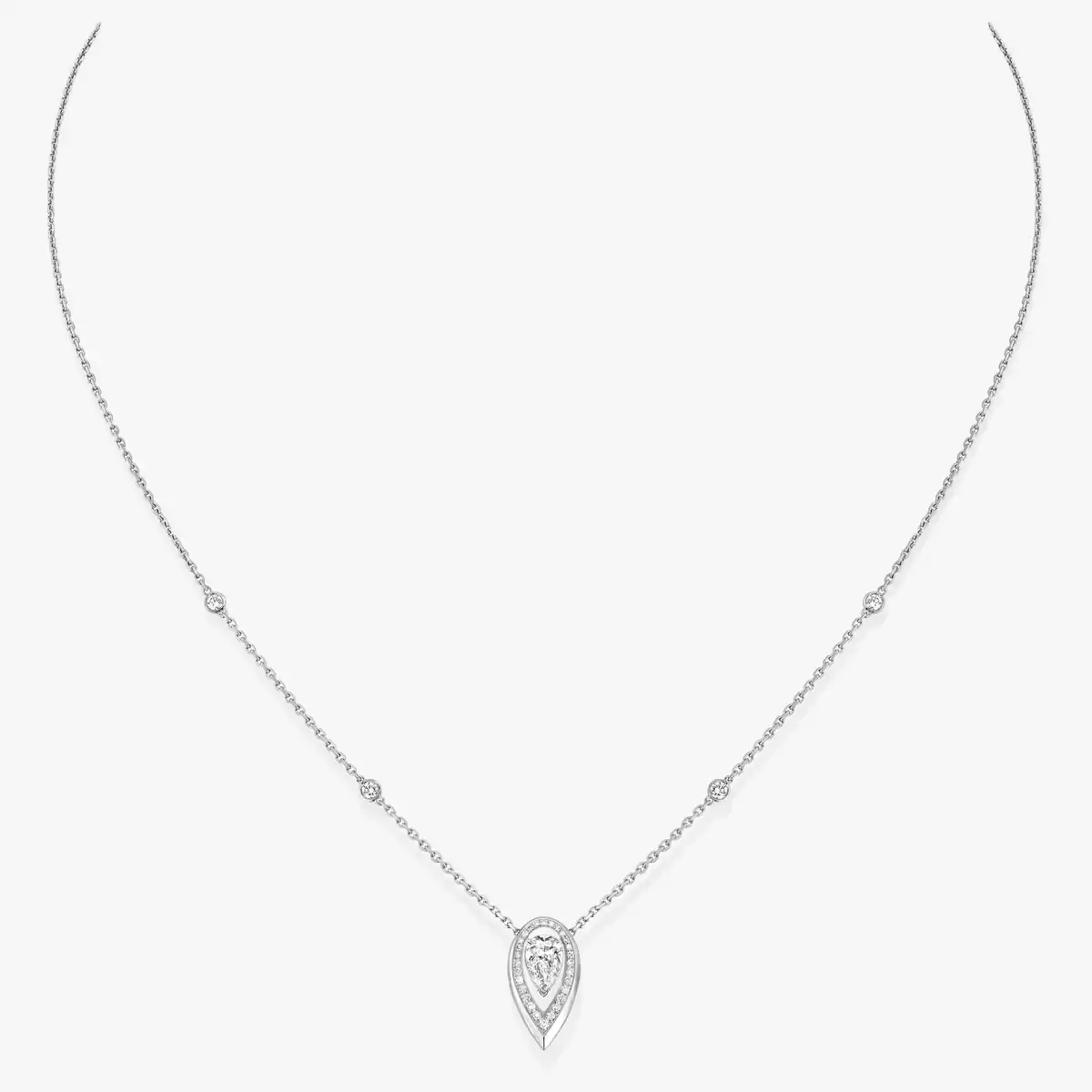 Fiery 0.25ct -White Gold Diamond Necklace