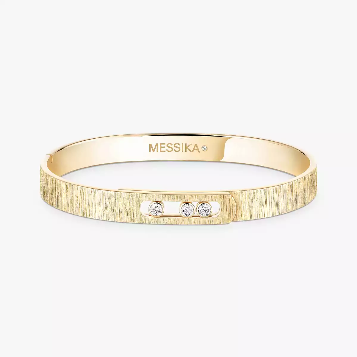 Move Noa CiselÃ© Bangle Large Size -Yellow Gold Diamond Bracelet