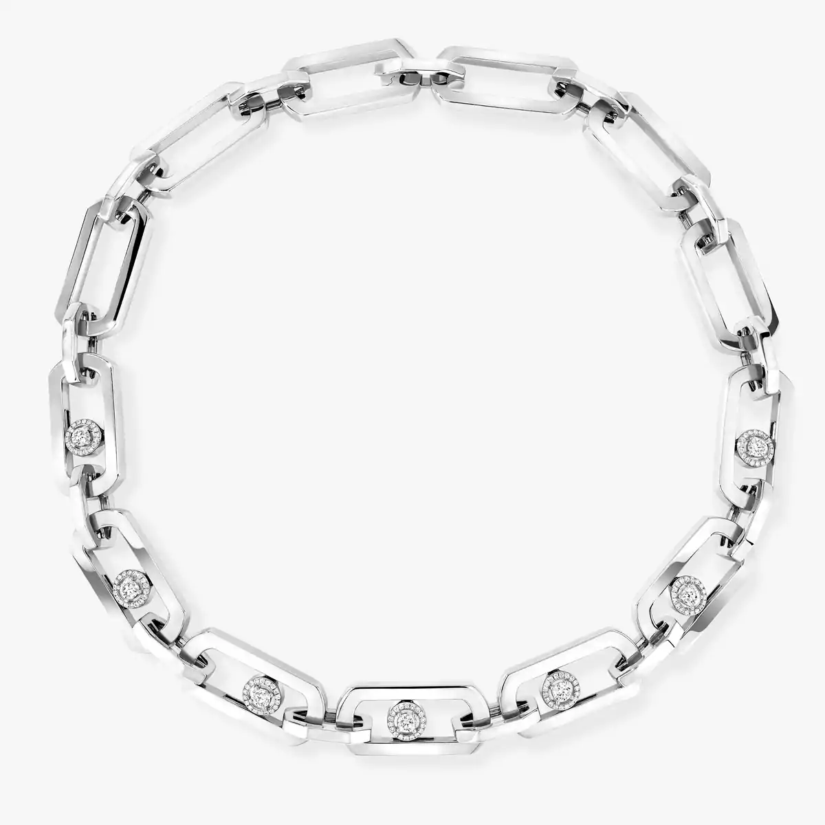 So Move XL -White Gold Diamond Necklace