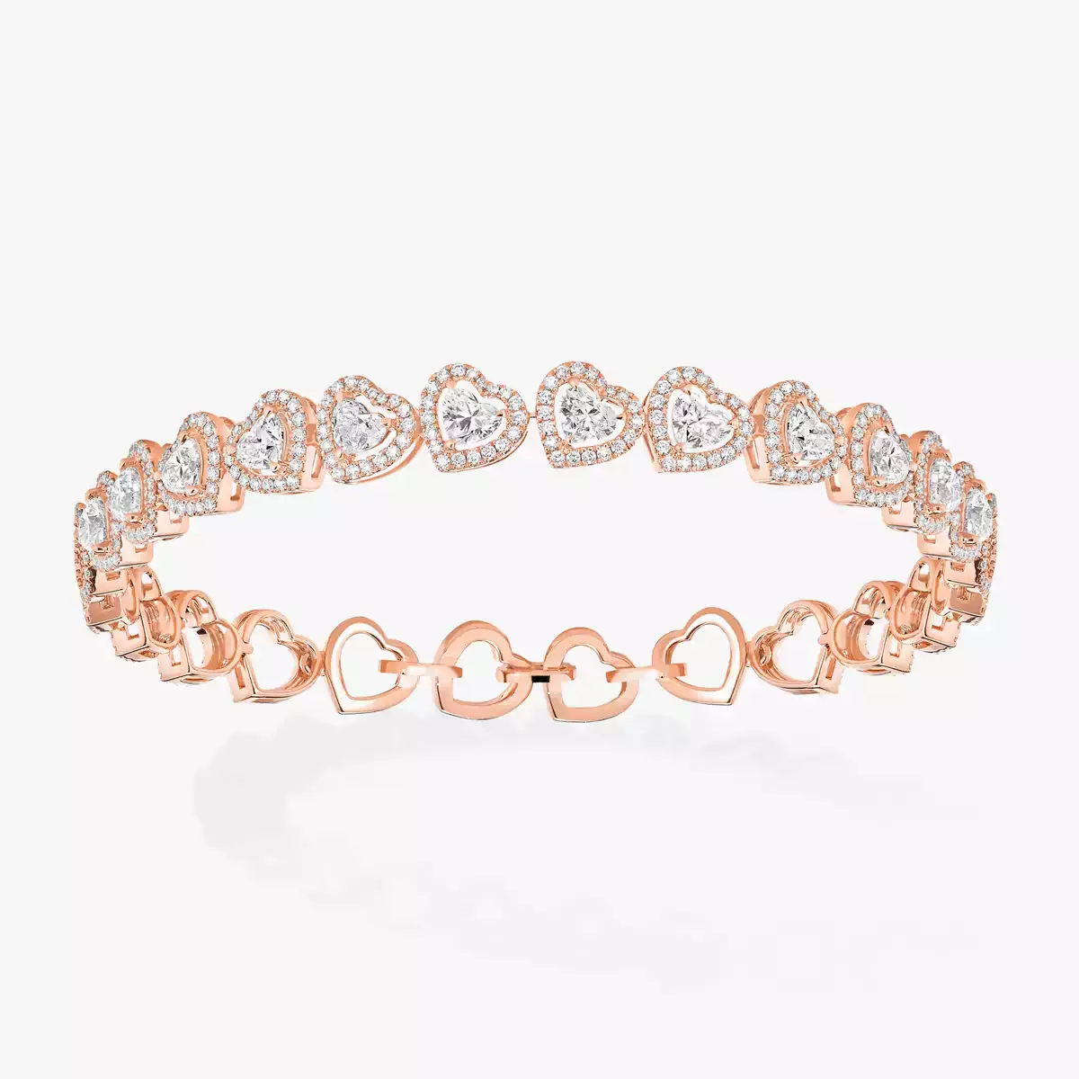 Joy CÅur Multi RiviÃ¨re -Pink Gold Diamond Bracelet