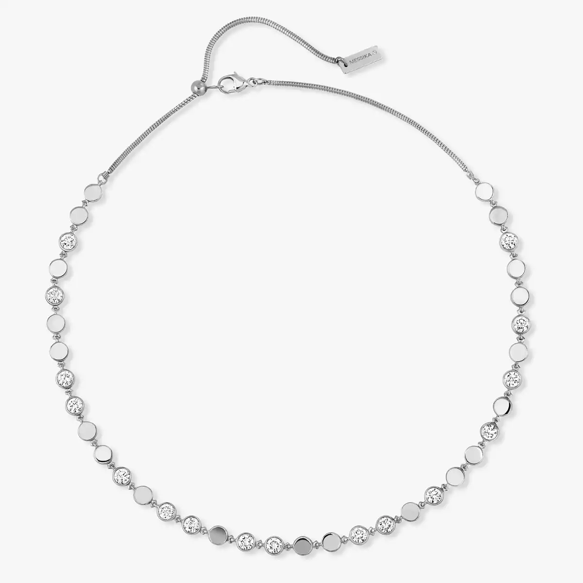 D-Vibes MM -White Gold Diamond Necklace
