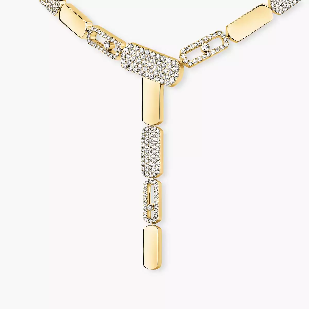 Imperial Move SM Tie Necklace -Yellow Gold Diamond Necklace