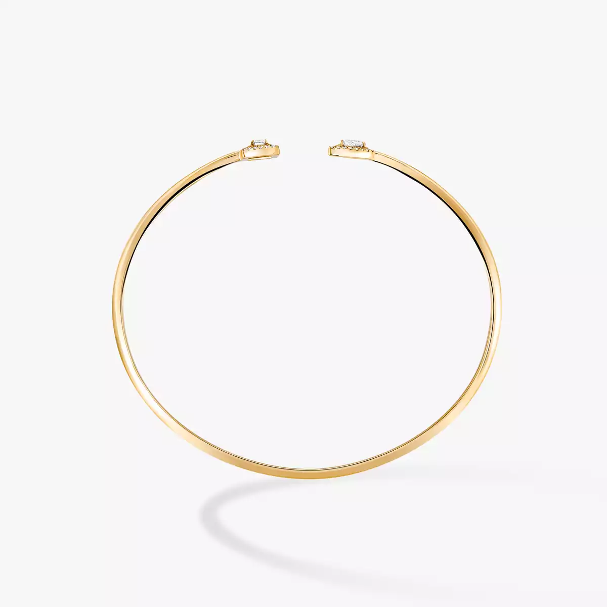 My Twin Toi & Moi Thin Bangle 0.15ct x2 -Yellow Gold Diamond Bracelet