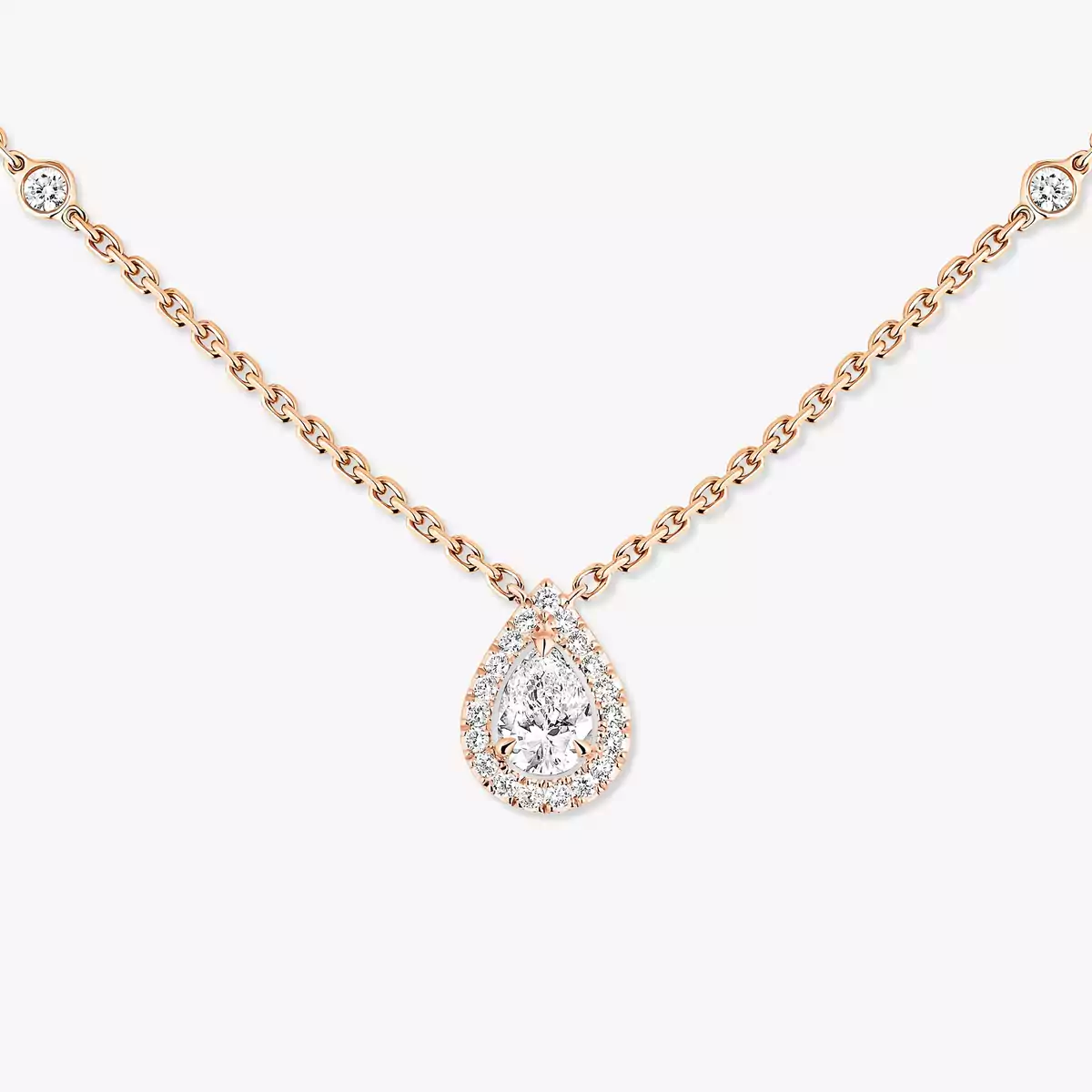 Joy 0.25ct -Pink Gold Diamond Necklace