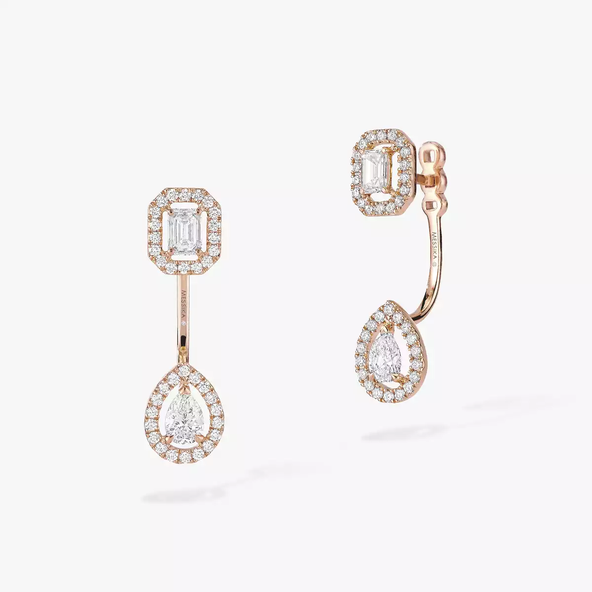 My Twin Toi & Moi 0.15ct x2 -Pink Gold Diamond Earrings