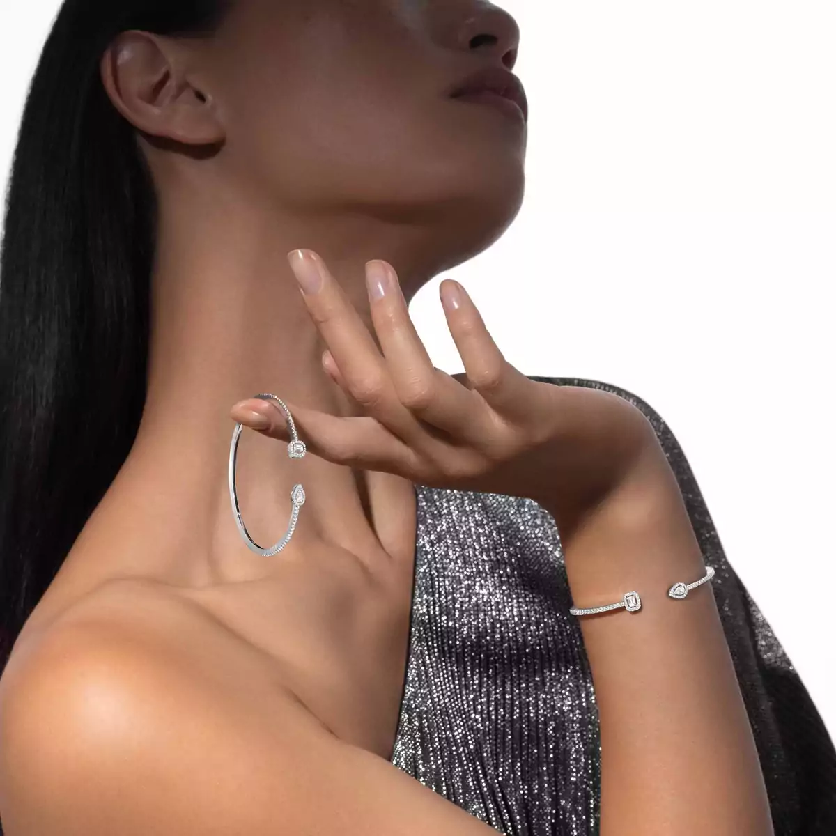 My Twin Skinny 0.15ct x2 -White Gold Diamond Bracelet