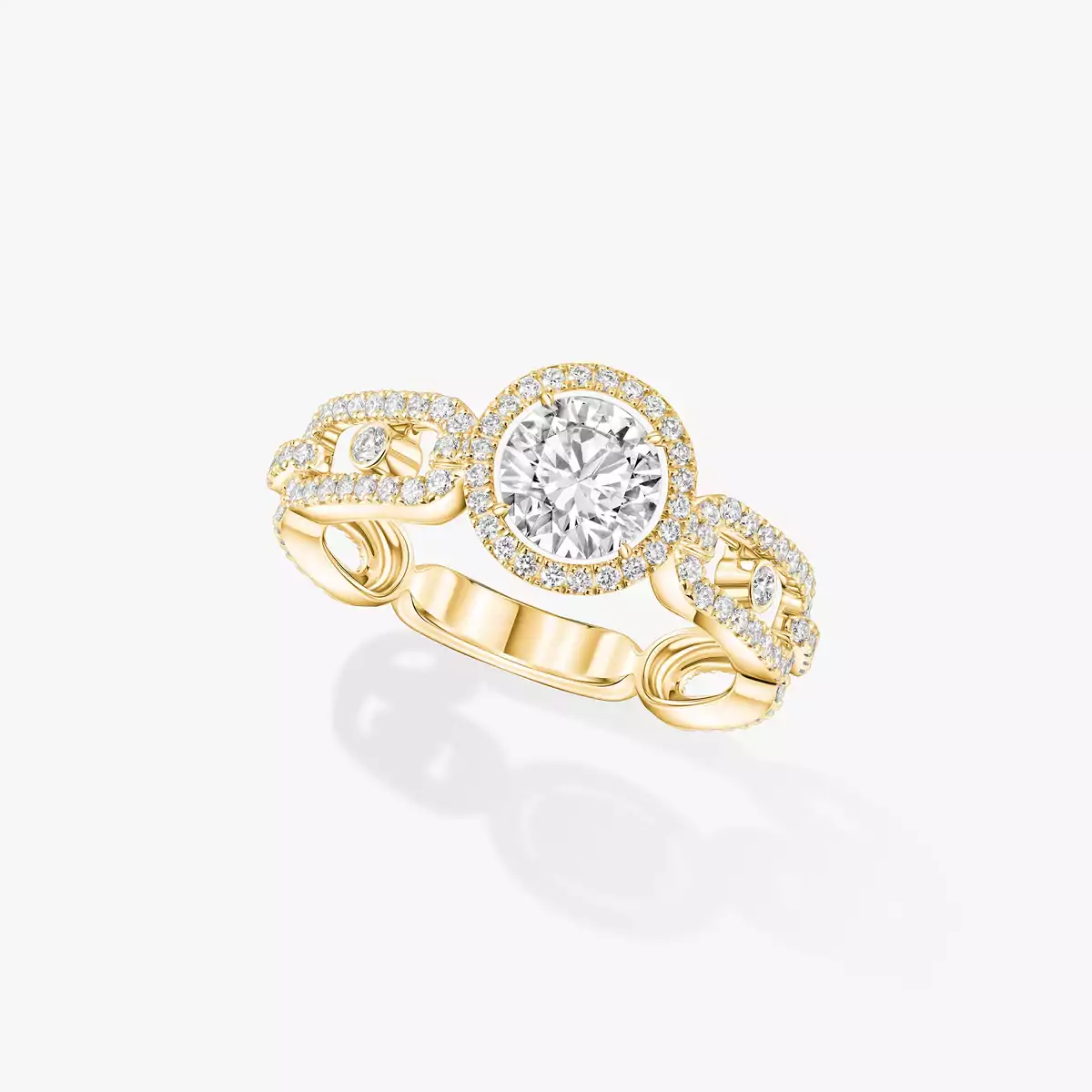Move Link Solitaire 0.70ct -Yellow Gold Diamond Ring