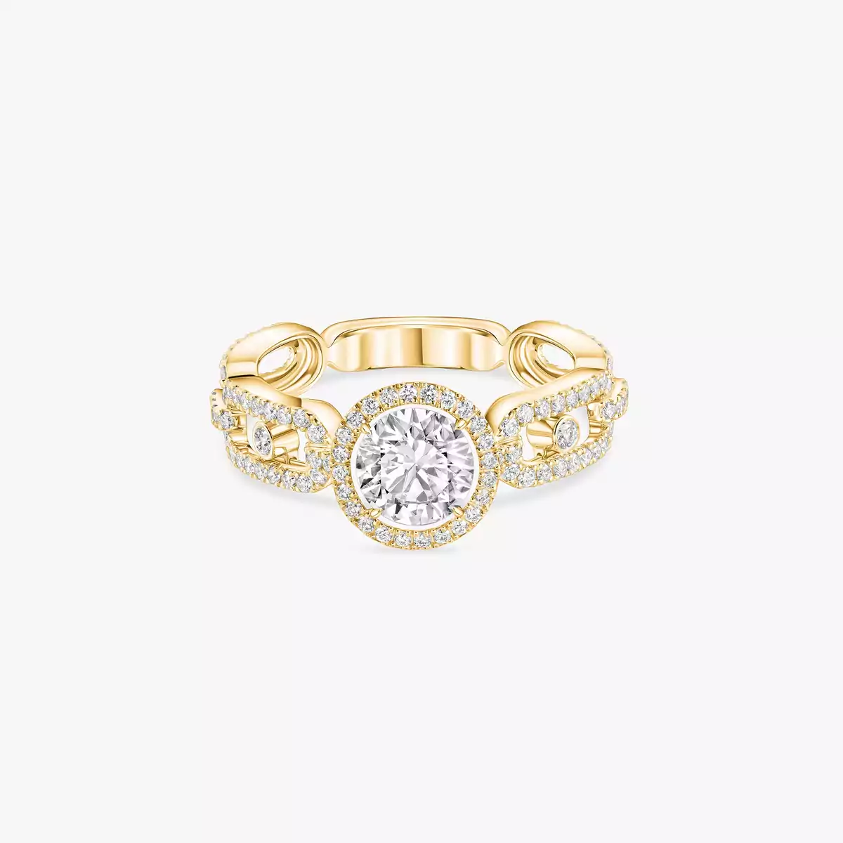 Move Link Solitaire 0.70ct -Yellow Gold Diamond Ring