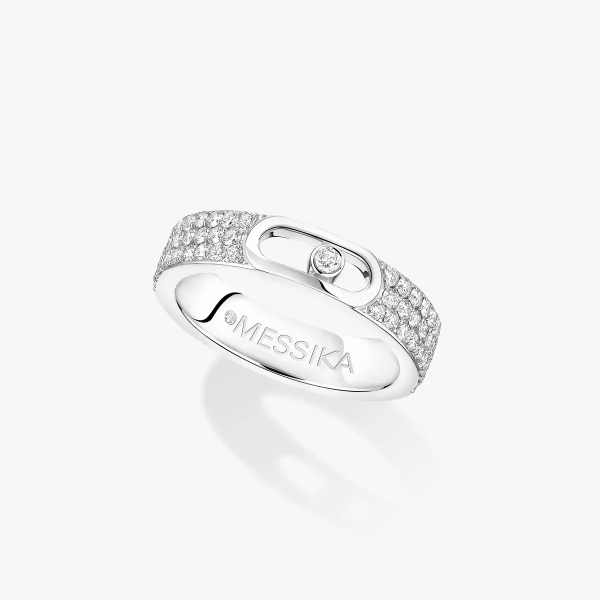 Move Joaillerie PavÃ© Wedding Ring -White Gold Diamond Ring
