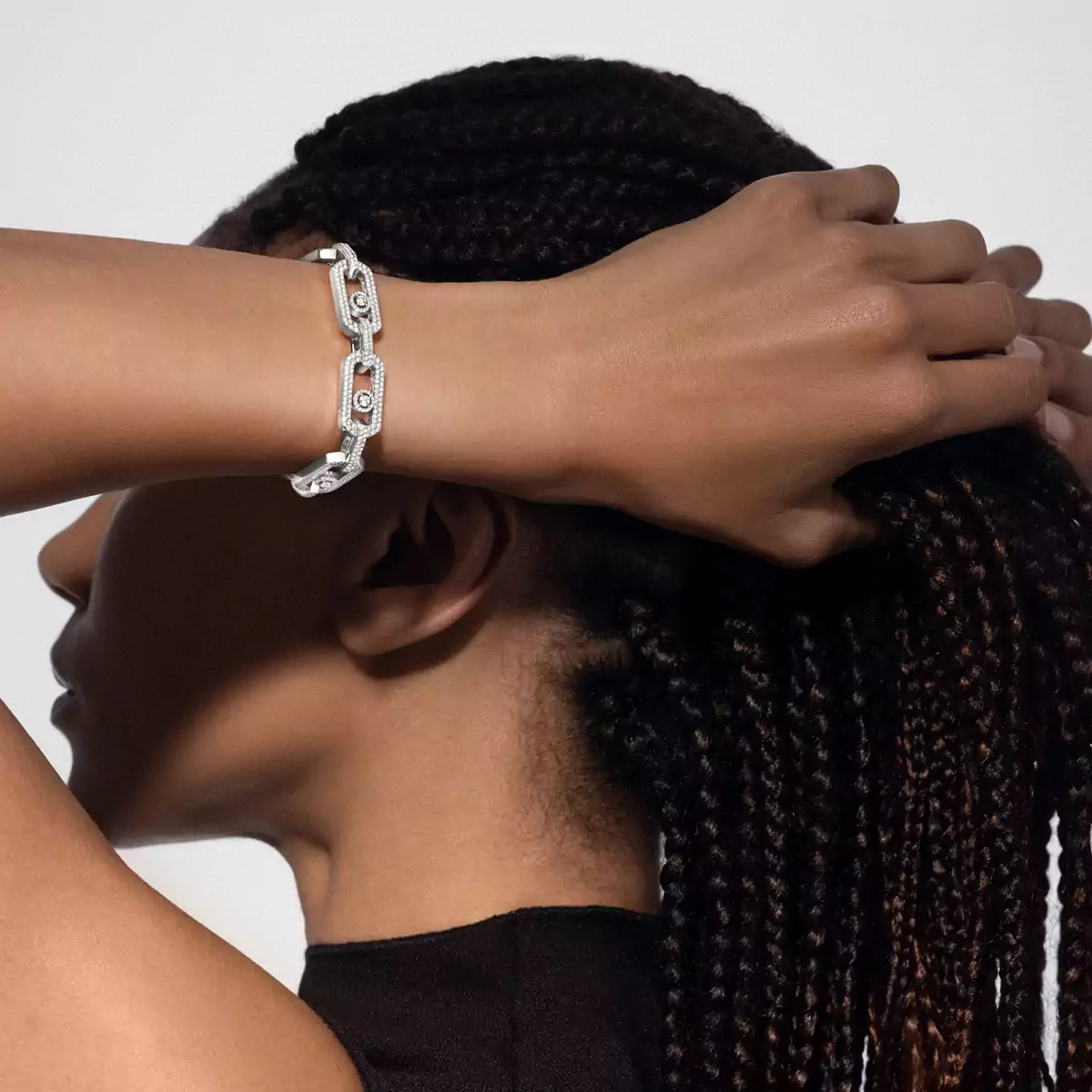 So Move XL Pavé -White Gold Diamond Bracelet